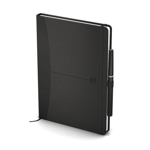 Notatnik_OXFORD SIGNATURE A5 96k 90g czarny, kropki, 100735232