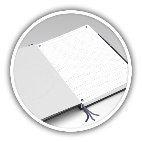 Notatnik_OXFORD SIGNATURE A5 96k 90g czarny, kropki, 100735232