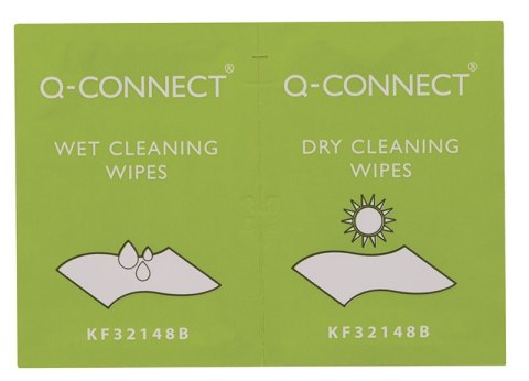 Chusteczki do czyszczenia ekranów TFT/LCD , 2x20szt., typu Q-CONNECT KF32148A