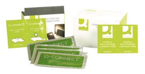 Chusteczki do czyszczenia ekranów TFT/LCD , 2x20szt., typu Q-CONNECT KF32148A