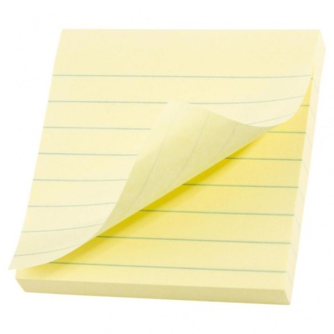 Bloczek samoprzylepny POST-IT_ w linie (675-YL), 100x100mm, 1x300 kart., żółty (X)
