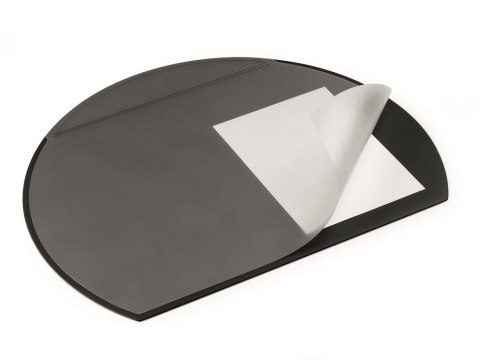 Podkład na biurko półokrągły przez.okładka 650x520mm czarny 729001 DURABL (X)