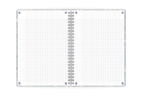 Kołonotatnik A5 60 kartek kratka/tagi Floral Oxford 400094951