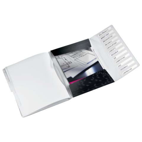 Teczka segregująca 12 przekładek PP Leitz WOW, czarna 46340095