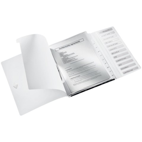 Teczka segregująca 12 przekładek PP Leitz WOW, czarna 46340095