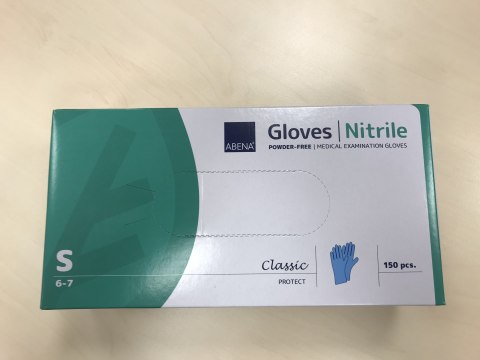 Rękawice nitrylowe S 100szt kolor miętowy bezpudrowe MERCATOR MEDICAL 8%VAT