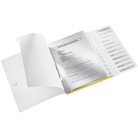 Teczka segregująca 12 przekładek PP Leitz WOW, żółta 46340016