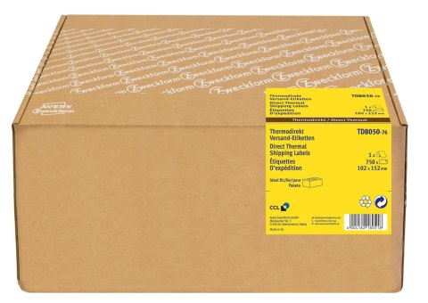 (WYCOFANE) Termiczne etykiety wysyłkowe TD8050-76 102 x 152 w rolce Avery Zweckform (X) (X)