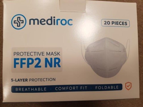 Maseczka ochronna KN95 FFP2 50szt biała GB2626-2006 Noname