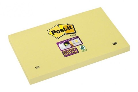 Bloczek samoprzylepny POST-IT_ Super Sticky (655-6SSCY-EU), 127x76mm, 6x90 kart., żółty (X)