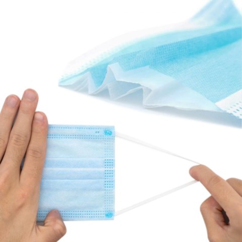 Maseczki medyczne 50szt niebieska TYP II CE BFE>=98% MEDICAL 8%VAT