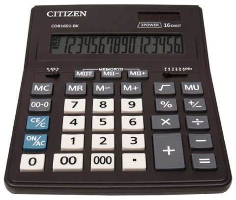 Kalkulator_biurowy CITIZEN CDB1601-BK Business Line, 16-cyfrowy, 205x155mm, czarny
