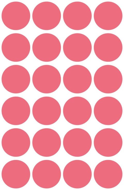 Kółka do zaznaczania czerwone neonowe 3172 Q18 4 ark., Avery Zweckform