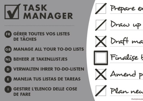 Blok notatnikowy OXFORD TASK MANAGER A5, 70kartek, spirala u góry, 400055727 (X)