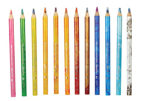 Kredki ołówkowe Jumbo trójkątne tęczowe + temperówka 12 kolorów ASTRA, 312118002