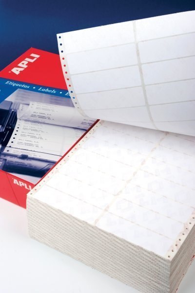 Etykiety samoprzylepne APLI 81,3 x 36 mm 16000 etykiet do igłówek