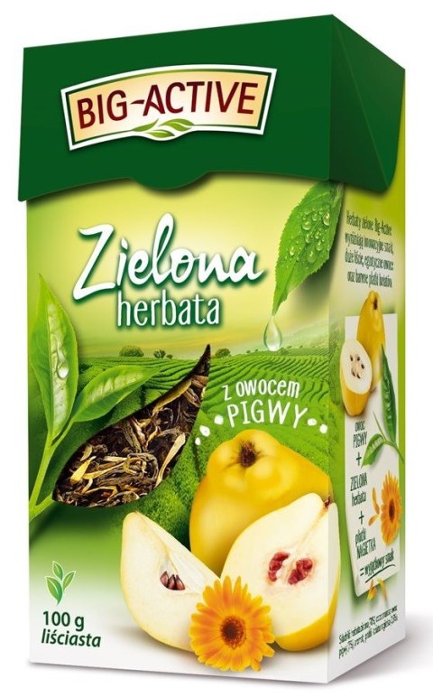 Herbata BIG-ACTIVE zielona liściasta z owocem pigwy 100g Big-Active