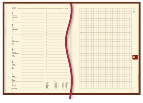 Terminarz Klasyczny B5 2026 - ciemno zielony Michalczyk i Prokop T-221V-Z2 kalendarz 1 strona 1 tydzień + strona na notatki