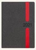 Kalendarz A-4 MAX książkowy (L1), 13 - grafit melange / wstawki 2023 TELEGRAPH