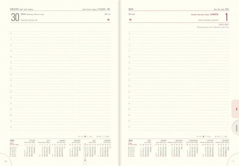 Kalendarz A-4 MAX książkowy (L1), 01 - gecco / granat 2023 TELEGRAPH