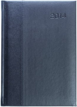 Kalendarz A5 STANDARD książkowy (KS1), 01 - granat staria / trama 2024 TELEGRAPH