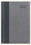 Kalendarz A5 dzienny KS1-16 szary szlif STANDARD 2022 TELEGRAPH