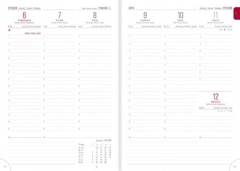 Kalendarz B-5 CLASSIC książkowy (C2), 04 - granat fabric 2023