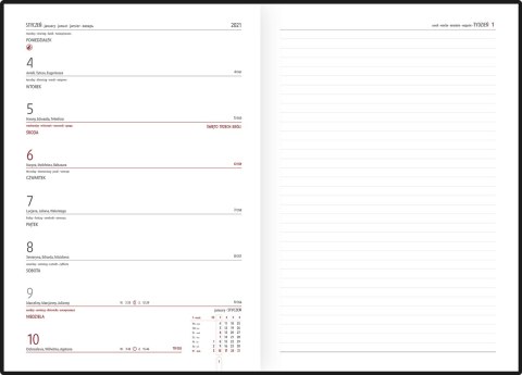 Kalendarz B5 tygodniowy NT2-02 granat melange 2022 NOTE TELEGRAPH