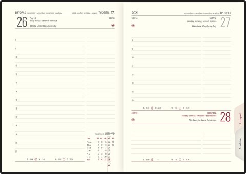 Kalendarz B6 LUX dzienny 2022 L4-12 grafit melange TELEGRAPH