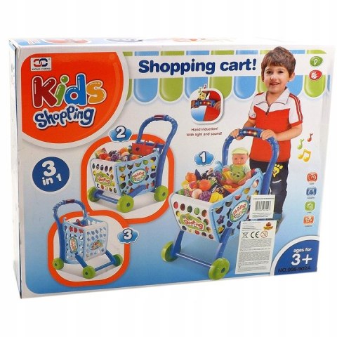 DOTYKOWY WÓZEK KOSZYK NA ZAKUPY 3W1 DŹWIĘKI 902N