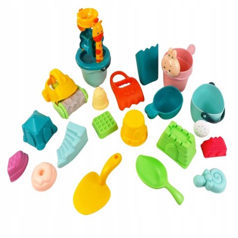 Duży zestaw do piasku młyn konewka walec 20el 639Y