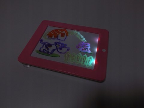MAGICZNA TABLICA LED Z SZABLONAMI I PISAKAMI ZNIKOPIS 182R