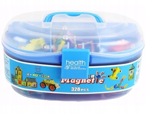 Magnetyczne klocki NEODYMOWE KUFEREK 328 EL. N