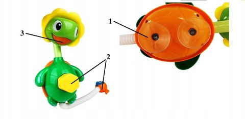 PRYSZNIC ŻÓŁW ŻÓŁWIK RYBKA ZABAWKA DO KĄPIELI 9910