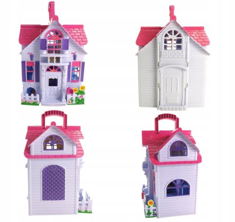 DOMEK DLA LALEK 3 LALKI PIES ROZKŁADANY F611