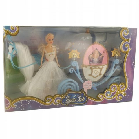 DUŻA KARETA LALKA CHODZĄCY KOŃ DŹWIĘKI ŚWIAT 28905