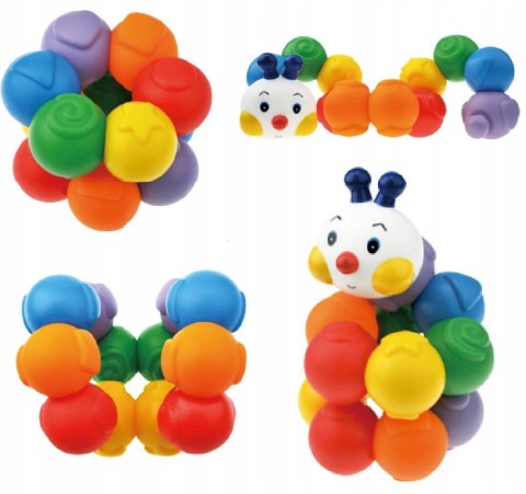 GUMOWE INTERAKTYWNE KLOCKI GĄSIENICA LT500