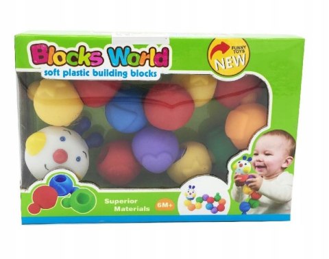 GUMOWE INTERAKTYWNE KLOCKI GĄSIENICA LT500