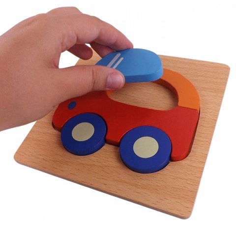 EDUKACYJNE DREWNIANE KLOCKI PUZZLE UKŁADANKA 15-15