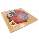 EDUKACYJNE DREWNIANE KLOCKI PUZZLE UKŁADANKA 15-15