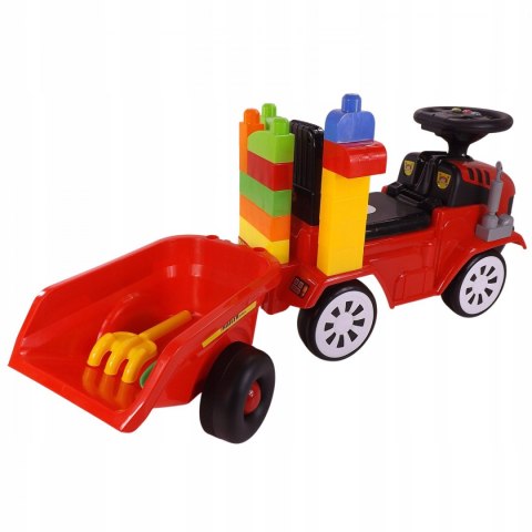 Jeździk traktor przyczepa klocki 12 melodyjek 917AC