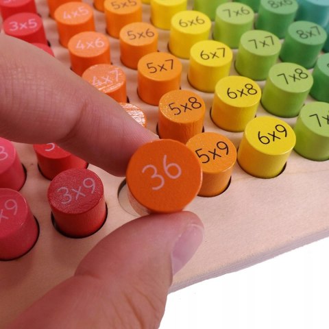 TABLICZKA MNOŻENIA DREWNIANA EDUKACYJNA KLOCKI 085