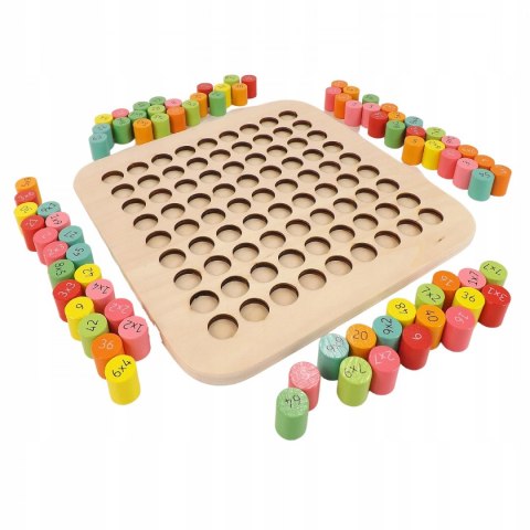 TABLICZKA MNOŻENIA DREWNIANA EDUKACYJNA KLOCKI 085