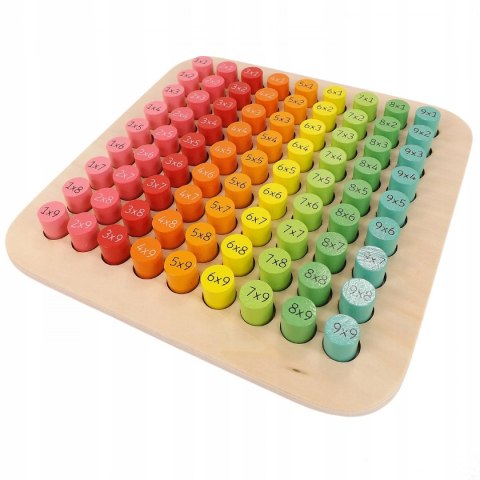 TABLICZKA MNOŻENIA DREWNIANA EDUKACYJNA KLOCKI 085