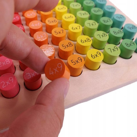 TABLICZKA MNOŻENIA DREWNIANA EDUKACYJNA KLOCKI 085