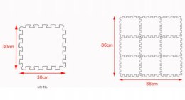 Grube Puzzle piankowe mata eva 9 szt zwierzątka 38