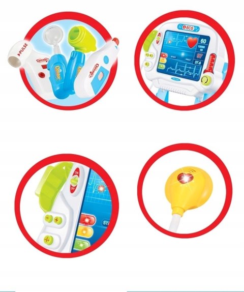 ZESTAW LEKARSKI NA WÓZKU EKG LEKARZ 66046