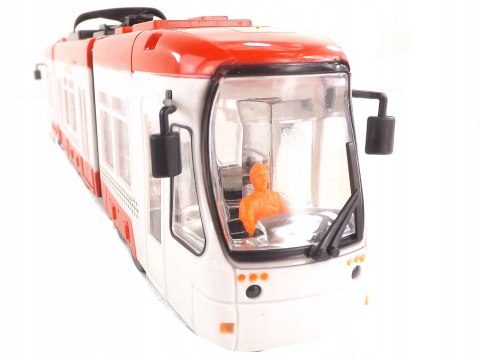 DUŻY TRAMWAJ JEŹDZI DŹWIĘKI ŚWIATŁA BATERIE 1258C