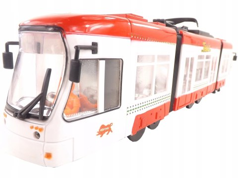 DUŻY TRAMWAJ JEŹDZI DŹWIĘKI ŚWIATŁA BATERIE 1258C