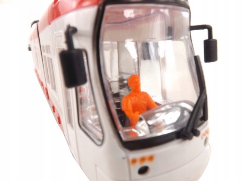 DUŻY TRAMWAJ JEŹDZI DŹWIĘKI ŚWIATŁA BATERIE 1258C